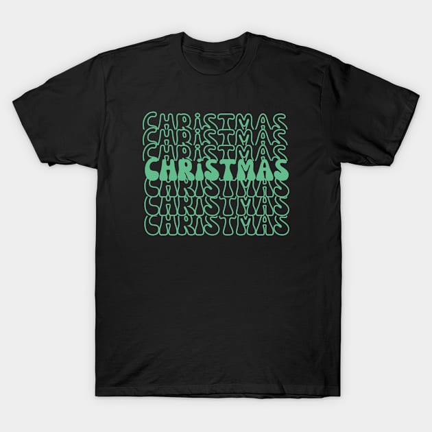 Retro Christmas Sunrise T-Shirt by Christmas Clatter